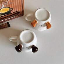 1pc Ceramic Cute Footprint Design Coffee Cup, High Quality Aesthetic Milk Mug, Large Capacity Tea/Coffee Cup, Home Decor, Gift For Boyfriend/Girlfriend, Birthday, Party Supplies - Multicolor - View 7