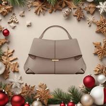 Leather Material, Handbag, Adjustable Shoulder Strap, Women's Crossbody Bag, Women's Shoulder Bag, Ideal For Everyday Use - 灰色 - 查看 6