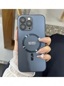 New Matte Magnetic Phone Case Anti-Fingerprint AG Glass Cover Compatible With Iphone 15/14/13/12/11 Original Great Quality - 石墨黑 - 查看 3