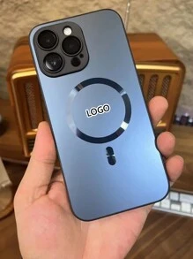 New Matte Magnetic Phone Case Anti-Fingerprint AG Glass Cover Compatible With Iphone 15/14/13/12/11 Original Great Quality - 石墨黑 - 查看 2