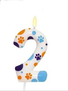 Cute Puppy Paw Print Number Birthday Candles, Suitable For Cake Decorations, Birthday Celebrations, Anniversary Commemorations, Birthday Decorations, Happy Birthday, Cake Candles, Room Decor Gifts Graduation