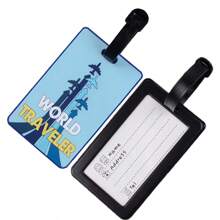2pcs/1pc Fashion Simple Travel Essential Luggage Tag, Travel Accessories Suitcase ID Address Holder Boarding Pass Portable Tag Card Holder Suitcase Tag For Travel Flying College For Luggage For School Bag Anti-Lost Waterproof Double-Sided Privacy Protection