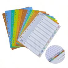 11 Sheets 11 Hole Colored Index Divider Pages, A4 Plastic Index Tabs, Divider Cards For Loose Leaf Notebooks - Multicolor - View 6
