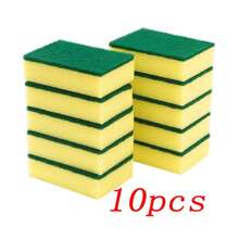 5/10/15/20 Miếng/Gói Miếng bọt biển rửa chén, Vải cọ rửa, Cọ rửa hai mặt cho nhà bếp, Dụng cụ vệ sinh nồi và bát, Khối bọt biển rửa chén, Cục tẩy ma thuật cho nhà bếp gia dụng - màu xanh lá - Xem 9