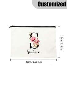 Trousse de maquillage personnalisée, sac de cosmétiques, cadeau d'anniversaire pour elle, cadeau pour la mère, cadeau de demoiselle d'honneur, cadeau de mariage, cadeaux de sororité