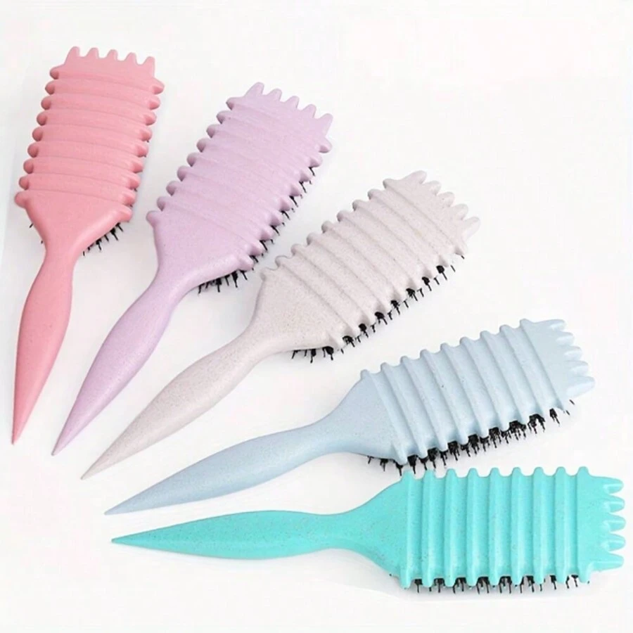 Candybrush 卷发定型刷 - 尼龙刷毛，适合长发，ABS 手柄，男女通用造型梳 - 彩色 - 查看 1