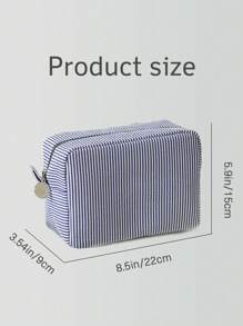 1pc Custom Embroidered Name Makeup Bag,Personalized Bridesmaid Makeup Bag, Seersucker Cosmetic Bag For Girl, Large Capacity Cosmetic Bag, Bridesmaid Bridal Gifts, Makeup Organizer,Multi-Functional,Ornamental,Letter,Solid Color,Exquisite,Stylish,Vintage,Modern,Colorful,Leisure,Basics,Casual,Soft,Unique,Customized,Personalized,Custom,Ideal Gifts For Her,Girlfriend,Her,Grandparents,Family,Boyfriend,Friends,Mother's Day Gifts Women