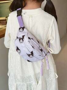 Sanrio 1 pieza Bolso de hombro con diseño de dibujos animados de Sanrio, mochila linda, bolso cruzado/de cintura de moda, monedero para aperitivos