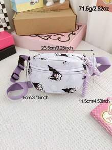 Sanrio 1 pieza Bolso de hombro con diseño de dibujos animados de Sanrio, mochila linda, bolso cruzado/de cintura de moda, monedero para aperitivos