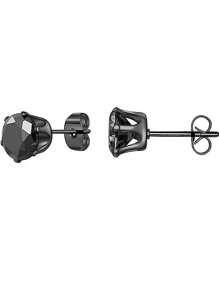 Hoa tai đính đá Zirconia đen, Trang sức thời trang cho nam và nữ - Đinh tán - Xem 13