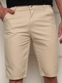 Colored Twill Shorts Traditional Bag - Beige - View 1