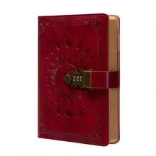 Tagebuch mit Schloss für Frauen & Männer, A5 240 Seiten abschließbares Tagebuch, nachfüllbares Ledertage-Schreibheft (21,6 x 15 cm), Schulsachen, Schulanfang - A5 - Übersicht 18