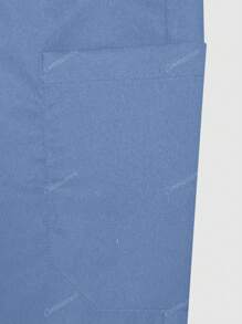 cimmuovere Pantalon d'uniforme de service infirmier confortable, de couleur unie, simple, avec plusieurs poches pour femmes