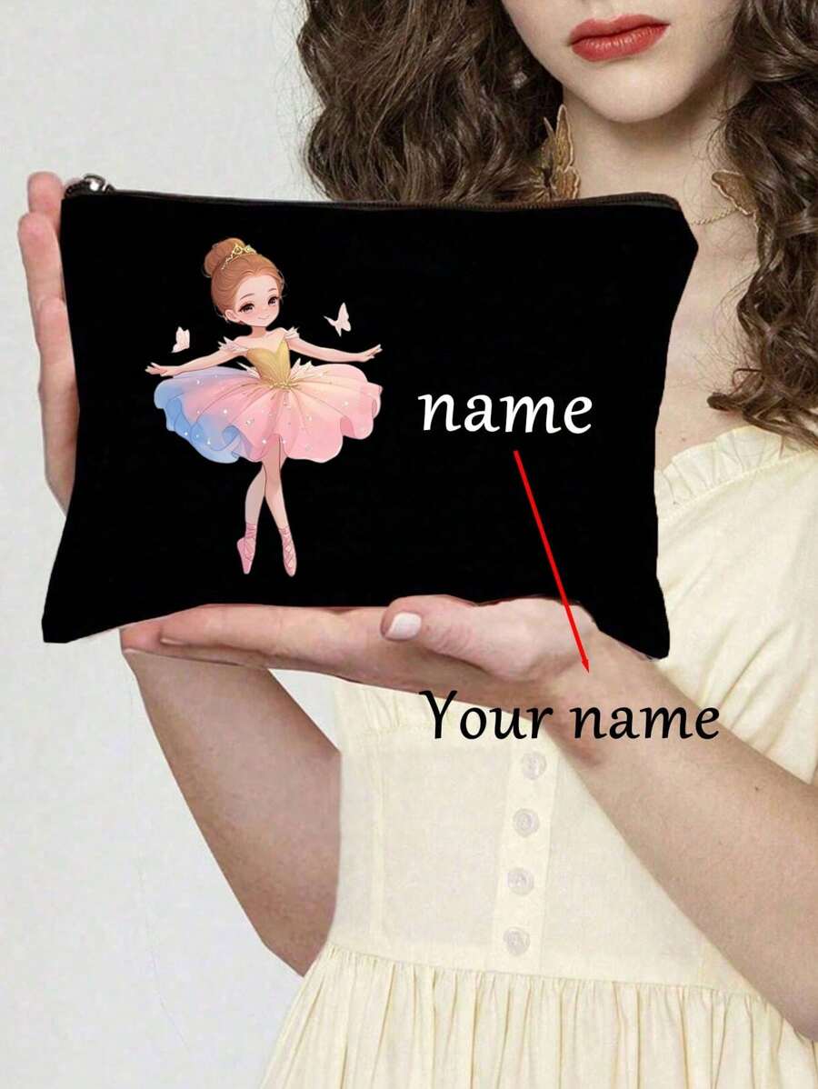 Ballet Girl Pattern,Gift Bag Zipper Bag For Travel,Travel Cosmetic Bag Toiletry Bag,To Best Teacher Ever Print Makeup Bag,Lightweight Storage Bag, Coin Purse, Zipper Clutch Pouch,Teacher Gifts,Pouch Bags Cosmetics Bag Makeup Storage Bag Beauty Bag,Boho Vibes