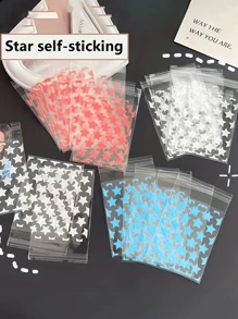 200 个星形自粘礼品包装袋，3.1 英寸 X 5.1 英寸，非常适合珠宝包装和文具包装、礼品包装、节日装饰、圣诞装饰、生日装饰、婚礼盒/礼品袋、圣诞礼品袋、节日礼品袋