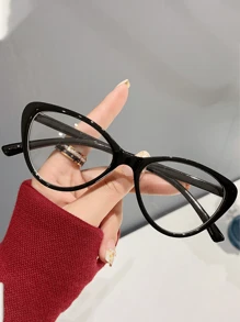 1/2 Pair Women Cat Eye Shaped Fashion Flat Clear Lens Glasses, New Summer Item, Suitable For Fashion Styling, Parties, Office Use, Daily Wear - Multicolor - View 13