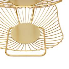 YUNRUX Soporte grande para tartas de frutas, frutero de 3 niveles, cesta de frutas moderna de metal