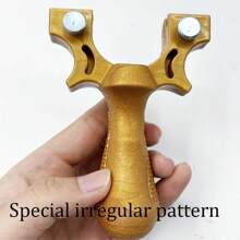 1 件户外射箭反曲弓，配有 1 条橡皮筋，狩猎、钓鱼、游戏、休闲运动弹射器，适合射击练习和比赛，不规则图案的弓架