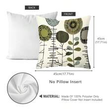 MEMNUN 1 pieza Funda de cojín con diseño de flor abstracta - Funda de almohada decorativa con estampado digital geométrico nórdico simple de colección floral bohemia, 45x45cm sin relleno, funda de almohada para sofá, decoración escolar, regreso a clases, decoración de dormitorio