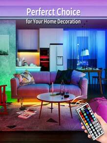 5V Rgb5050 Dải đèn LED Với USB & 44 Chìa khóa Hẻo lánh , Đầy màu sắc TV Bối cảnh Ánh sáng đèn trang trí Đối với Phòng khách , Phòng ngủ Bầu không khí Đèn - nhiều màu - Xem 7