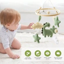 Baby Crib Mobile, Felt Sheep & Star & Moon Hanging Decoration, Baby Soothing Toy - Suitable For Boy & Girl Cradle Toys - Animal Room Decor For Infant Play & Development, Enhancing Baby's Cognitive Ability, Christmas & Birthday Gift, Newborn Keepsake