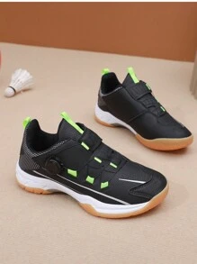 TACHUAN Swivel Buckle Badminton Shoes For Men, New Mesh Breathable Professional Non-Slip Badminton Sneakers - Black and White - View 2