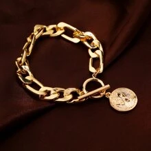 1pc Exquisite Delicate Alloy Hand Jewelry Wrist Jewelry Pendant - Gold - View 3