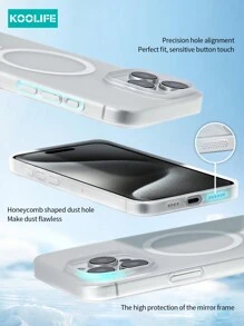 Koolife 1 szt. Czysty PC, przyjazny dla skóry, ultracienki, antypoślizgowy, antyżółknący, magnetyczny pokrowiec na telefon, przywracający wrażenie gołego telefonu, kompatybilny z 17 ProMax/17/17 Pro/17 Air/16/16 Pro/16 Plus/16 ProMax/11/12/13/13 Pro/14 Plus/15 ProMax