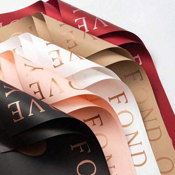 10pcs/20 Pcs/Set Flower Wrapping Paper, Suitable For Bouquets, Weddings, Birthdays And DIY Crafts, Waterproof Gift Wrapping Paper Material, Suitable For Flower Arrangement, Decorative Floral Supplies, Valentine's Day Flower Wrapping Paper