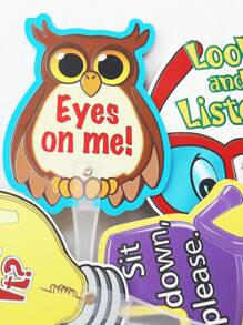 hoojojo 8 Double-Sided Classroom Rule Flashcards, Interactive Vocabulary Cards, Flash Cards For Kids, Learning Cards, Classroom Interaction, Learning Games, Home Teaching, Party Games, Stationery, Teaching Tools - Multicolor - View 7