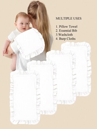 4PCS/Set Baby Muslin Feeding Burp Cloths, Multi-Function Absorbent Towels