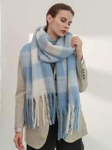 1pc Small Plaid Scarf, Soft & Warm Scarf For Autumn/Winter - Multicolor - View 2