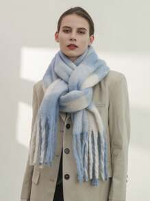 1pc Small Plaid Scarf, Soft & Warm Scarf For Autumn/Winter - Multicolor - View 3