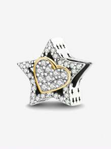 1 PC 925 Sterling Silver Twisted Heart Pendant Charm Pendant Ball Suitable For Bracelets DIY Women's Jewelry Valentines