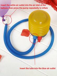 1/2 pezzi portatile gonfiatore per palloncini, gonfiatore a piede ad alta pressione per palloncini, pompa portatile a mano moderna per gonfiare palloncini da festa, gonfiatore portatile a pressione per palloncini, gonfiatore manuale in plastica per palloncini da matrimonio, gonfiatore a piede o a pressione manuale, perfetto per palloncini e anelli da nuoto, forniture per feste, forniture per le vacanze
