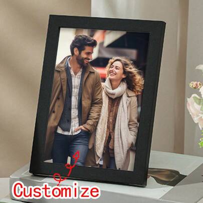 Customizable Simple Design Photo Frame, Table Top Or Wall Mount Picture Frames Room Decor Gift Ideas, Valentine's Day, Valentine's Day Decor 1pc Stylish Custom, Personalized, Unique Ideal Gifts For Her Boyfriend, Girlfriend For Valentine's Day, For Anniversaries, For Weddings Living Room, Home Birthday Graduation, Multi-Functional, Ornamental, Reusable, Exquisite, Stylish, Modern, Custom, Personalized, Unique, For Anniversaries, For Valentine's Day, For Mother's Day, For Birthdays, For Father's Day, For Housewarming, Personal Items