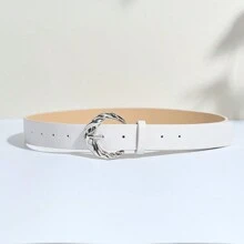 Ceinture  avec boucle en alliage de zinc en forme de fer à cheval et motif cachemire, style bohème décontracté rétro royal, polyvalente pour les fêtes, le port de rue, le printemps/l'été