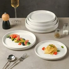 Kawashima Beef Steak Plate, White Ceramic Lightweight Luxury Tableware, Home Dinner Plate, Pasta Dish, Breakfast Plate