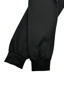 Damski Patchworkowy Casualowy Kombinezon Do Biegania, Poliestrowa Bluza Z Okrągłym Dekoltem I Kieszeniami, Dzianina, Nadaje Się Do Podróży, Domu, Sportu I Imprezy - Seria Jesień/Zima