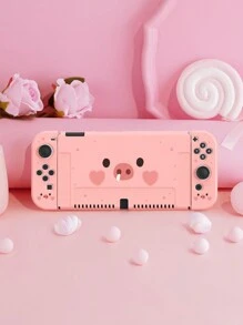 1pc Cute Pig Nose Design Protective Case For 2 (2025), OLED/Switch NS, Compatible With Switch Revised Model, Best Gift For New 2 Gamers - Multicolor - View 3
