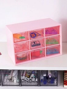 1 cái/2 cái/4 cái - Hộp đựng đồ để bàn bằng da trong suốt, nhiều màu sắc, kiểu dáng nữ tính, hộp sắp xếp đồ dùng nhỏ, dung tích lớn, hộp đựng đồ kiểu ngăn kéo với 9 ngăn/6 ngăn, 3 lựa chọn màu sắc, vật dụng cần thiết cho mùa tựu trường, trang trí phòng. - Nhiều màu - Xem 8