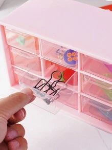 1 cái/2 cái/4 cái - Hộp đựng đồ để bàn bằng da trong suốt, nhiều màu sắc, kiểu dáng nữ tính, hộp sắp xếp đồ dùng nhỏ, dung tích lớn, hộp đựng đồ kiểu ngăn kéo với 9 ngăn/6 ngăn, 3 lựa chọn màu sắc, vật dụng cần thiết cho mùa tựu trường, trang trí phòng. - Nhiều màu - Xem 4