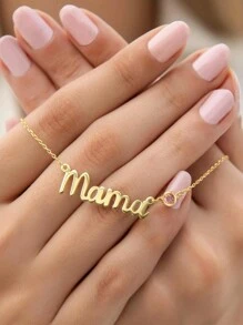 定制款优雅诞生石不锈钢项链，女士风格，可定制18K镀金不褪色名字项链，时尚个性化珠宝，适合婚礼、度假、舞会、圣诞节、母亲节礼物 - 生日石-1 - 查看 15