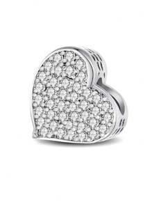 1 PC 925 Sterling Silver Twisted Heart Pendant Charm Pendant Ball Suitable For Bracelets DIY Women's Jewelry Valentines