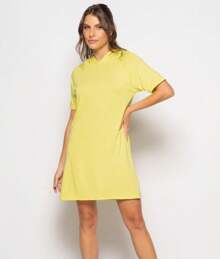 Salvatore Mesh Short Hooded Dress - Green - View 1