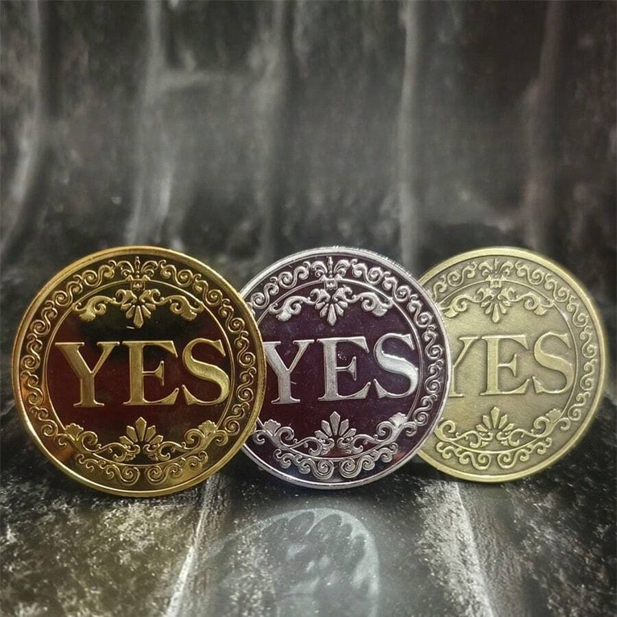 MünzenSet "EisenUrteil", JA oder NEIN Herausforderungsmünze, dreifarbige GoldSilberBronze