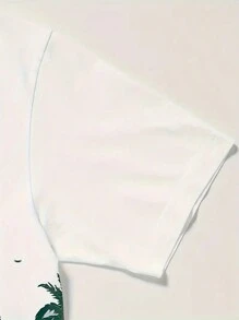 活力巴士印花男士短袖圆领T恤 - 柔软透气，轻盈舒适，宽松版型，适合夏季户外活动 - 男士休闲装，是旅行、徒步和海滩度假的理想之选 - 彩色 - 查看 5