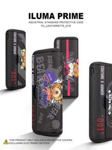 1 unidade de capa protetora decorativa antiqueda para IQO ILUMA/ILUMA I ONE ILUMAPRIME, caixa para 20 HeatSticks, acessório de moda, superfície em couro PU multicolorido com estampa de urso de anime Argyle, proteção completa de 360 graus, absorção de impacto, antiderrapante, ideal para fumantes, presente criativo para namorado(a) em aniversários, Ano Novo, Dia dos Namorados e Natal.