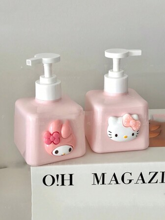 Sanrio 1 st Sanrio Hello Kitty återfyllningsbar söt exklusiv lotionflaska, lämplig för duschgel, bodylotion, handtvätt hemma badrumsinredning höstdekoration tillbaka till skolan