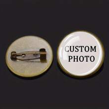 1pc Customized Brooch Clothing Accessory Custom Photo Circular Glass Brooch Display Personalized Dressing - Style - View 10